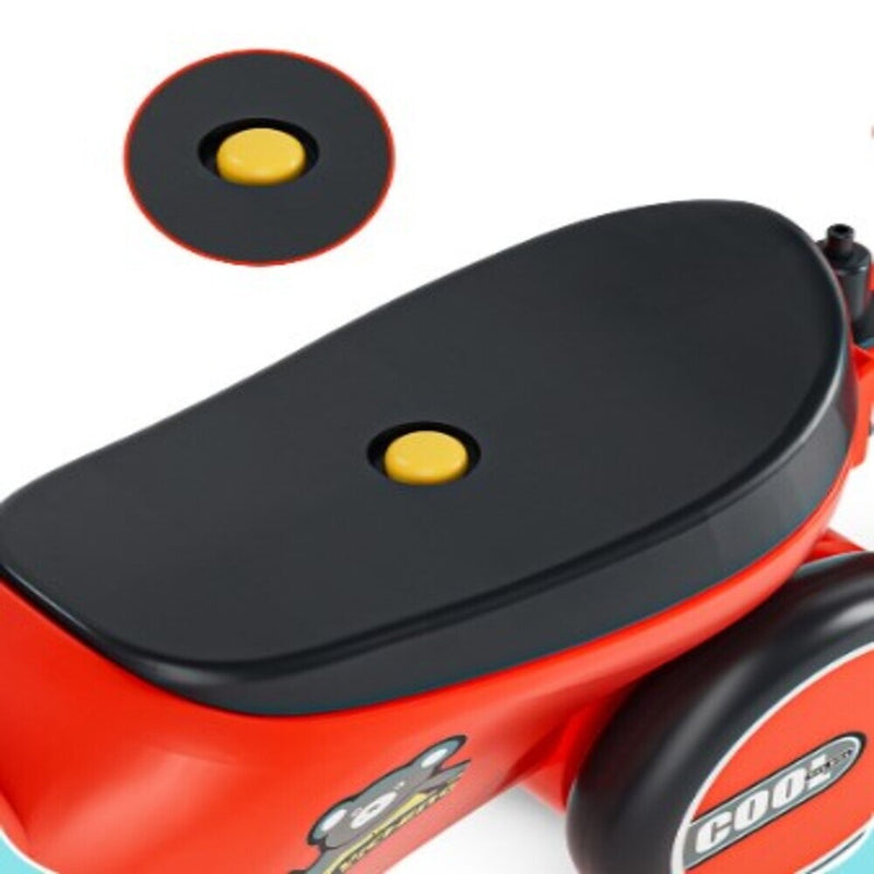 Coche De Equilibrio Carrito Para Niños Musical Luces Paseo Con Remolque - Rojo