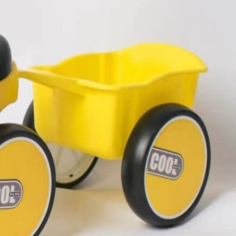 Coche De Equilibrio Carrito Para Niños Musical Luces Paseo Con Remolque - Amarillo