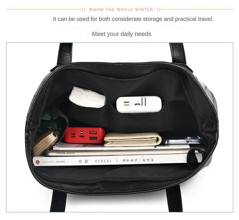 Bolso De Hombro Gran Capacidad Moderno Cartera De Mano Estilo Alta Calidad