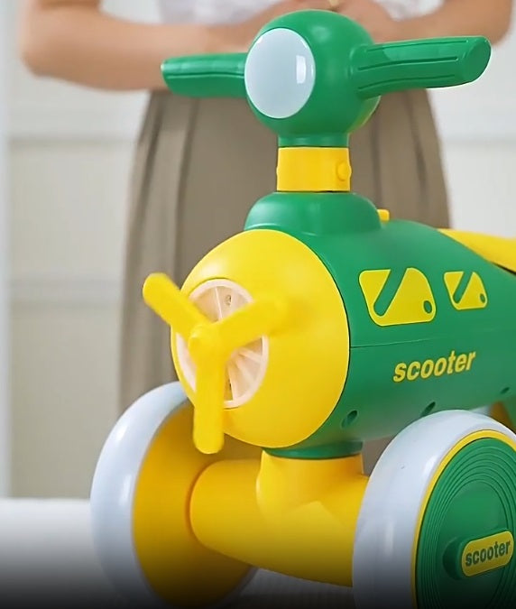 Scooter De Equilibrio Para Niños Coche De Paseo Sin Pedales - Verde